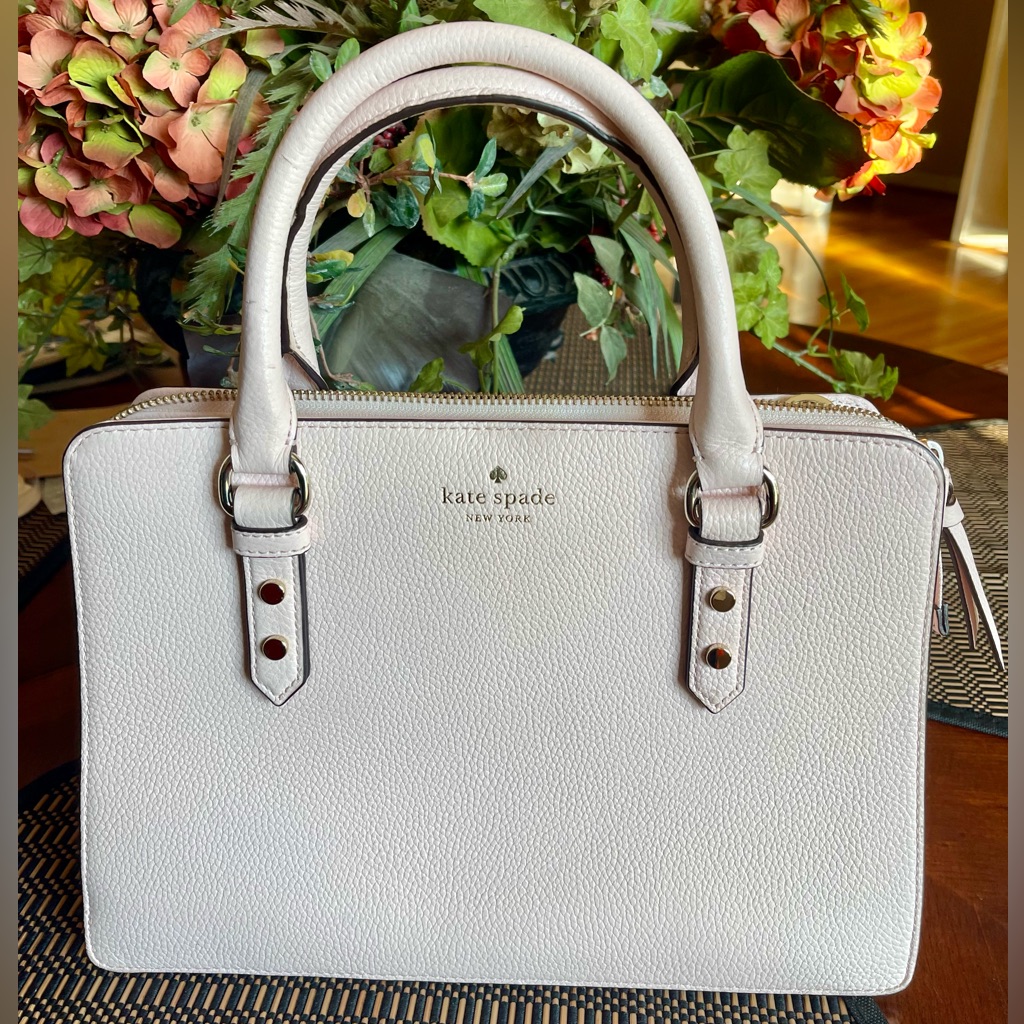 Kate Spade White Structured Leather Satchel